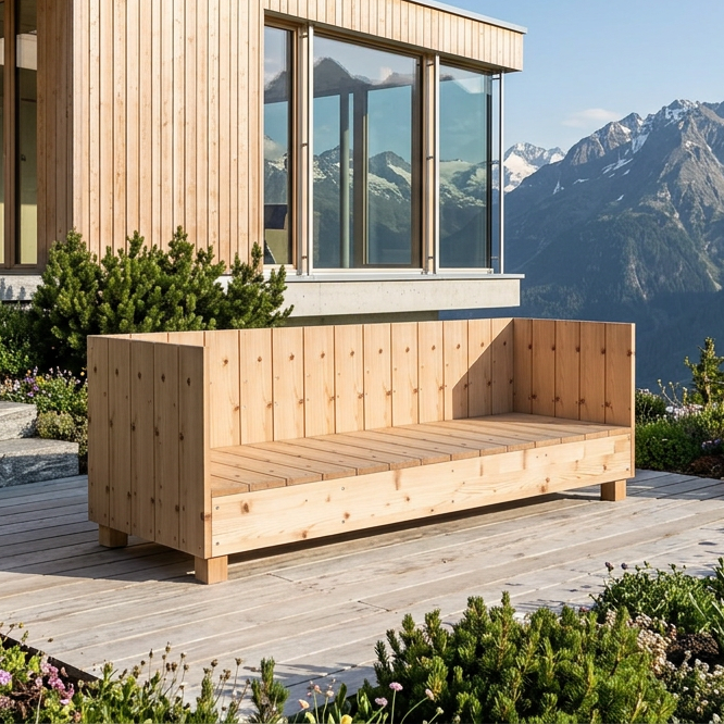DIY outdoor-lounge.com Sofa auf einer Terrasse in den Bergen DIY outdoor-lounge.com Sofa auf einer Terrasse in den Bergen