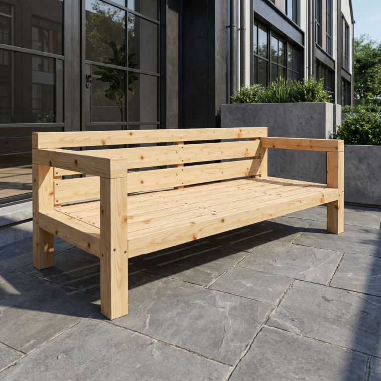 DIY Outdoor Lounge SEMPIONE DIY Outdoor Lounge SEMPIONE auf der Terrasse eines modernen Reihenhauses